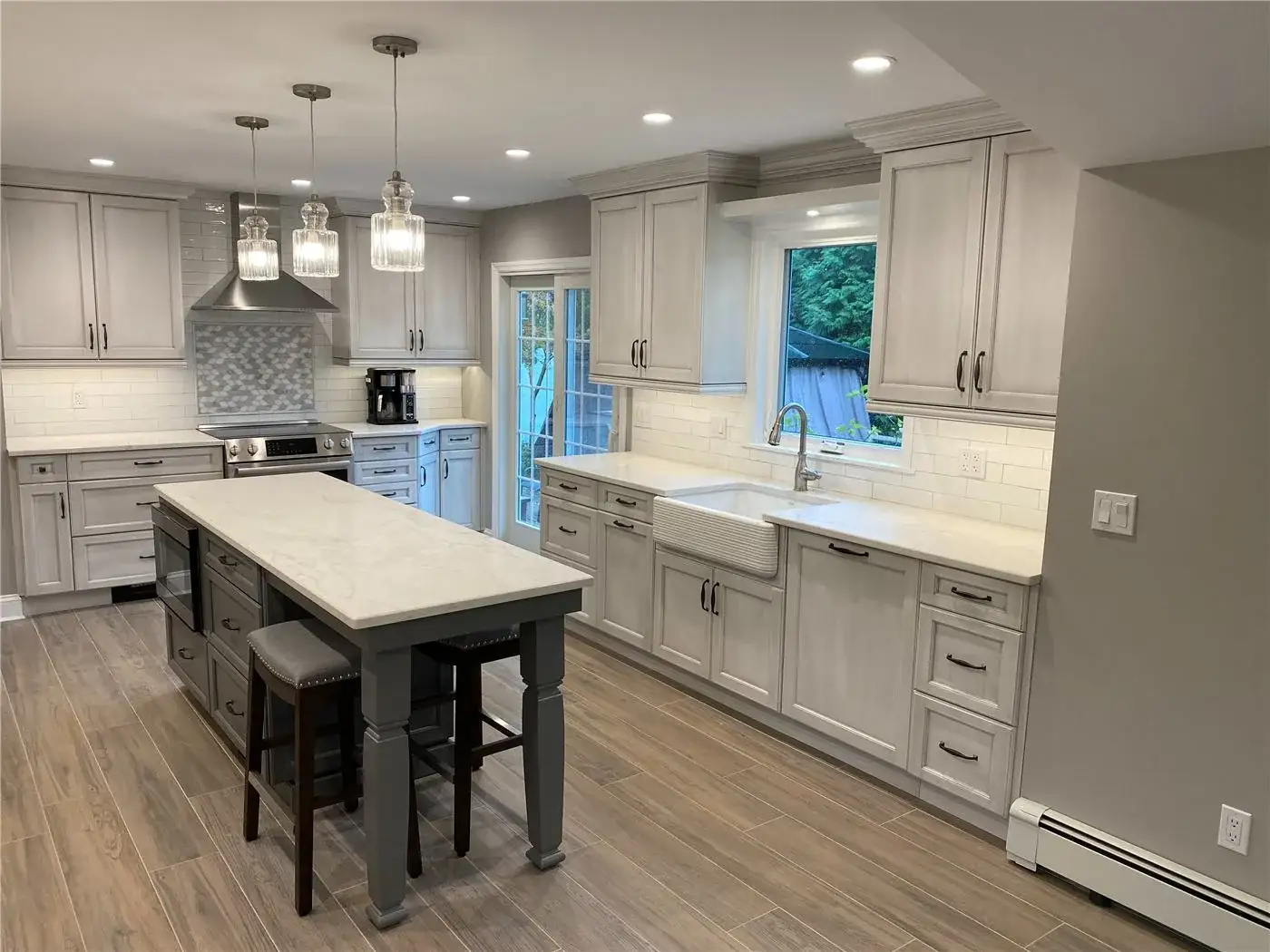 Cabinet displays inside the Ridge showroom