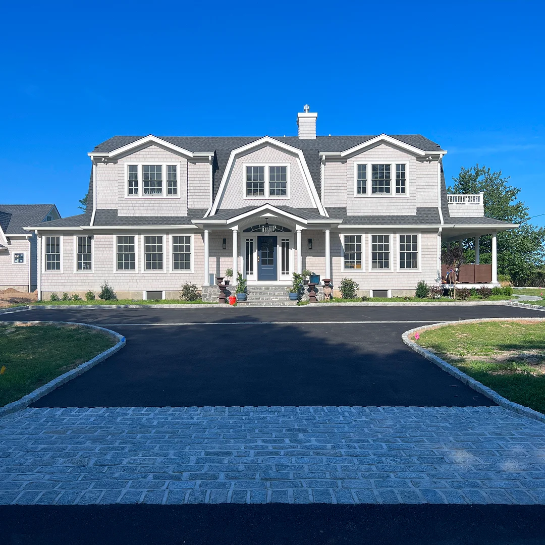 Completed custom home exterior
