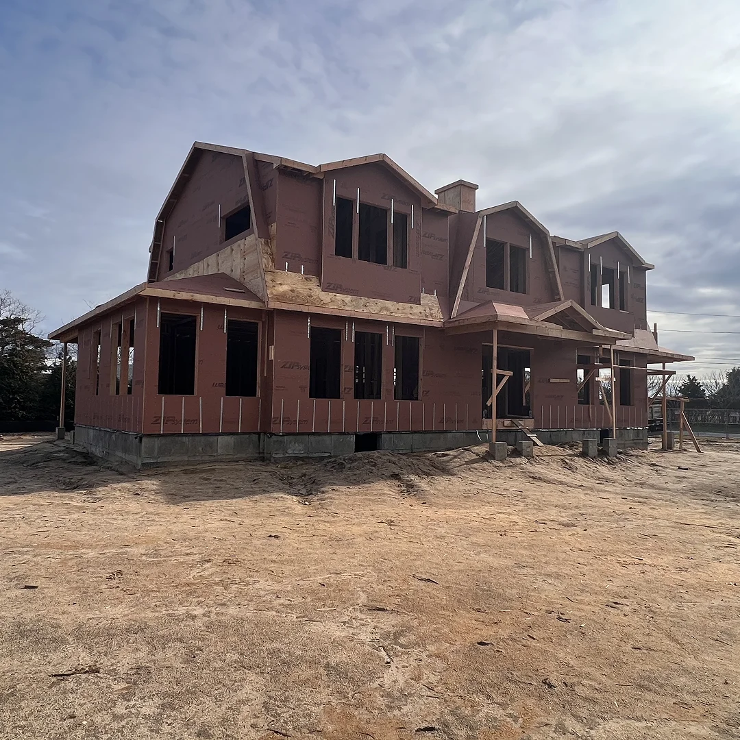 Residential framing under construction