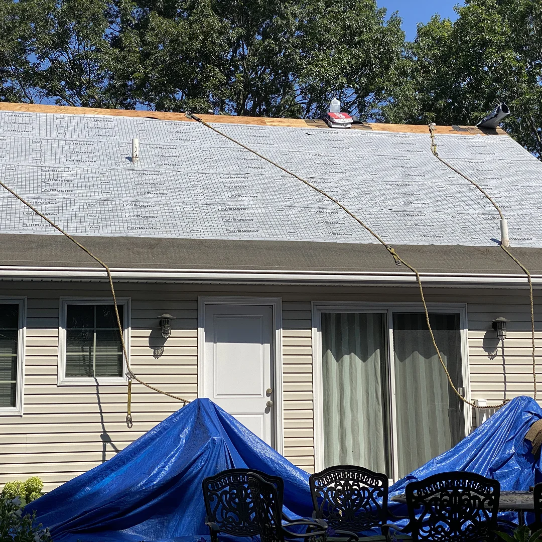Residential roof installation