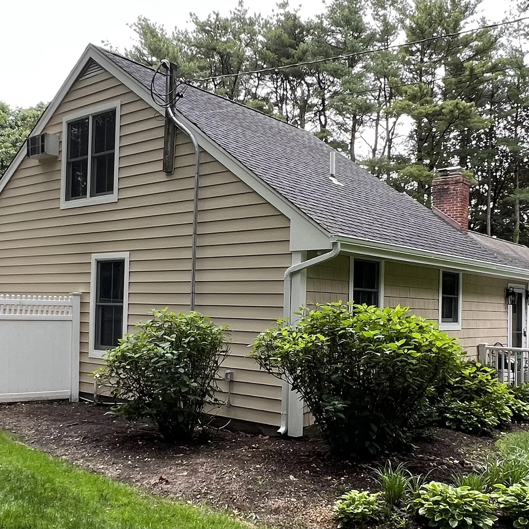 Completed siding and trim work