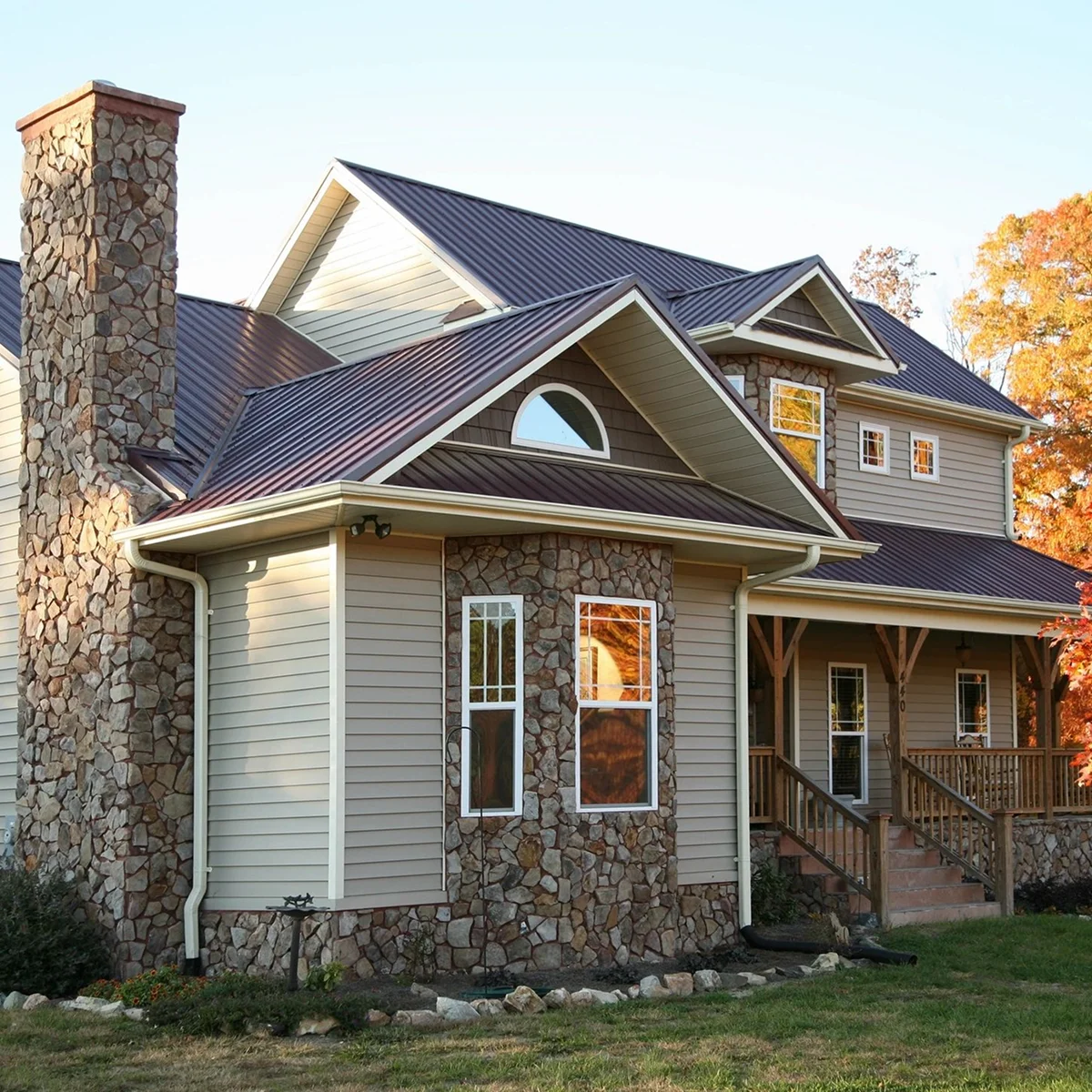 Installed vinyl siding